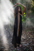 Saba black raw silk
