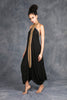 Saba black raw silk
