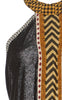 Saba black raw silk