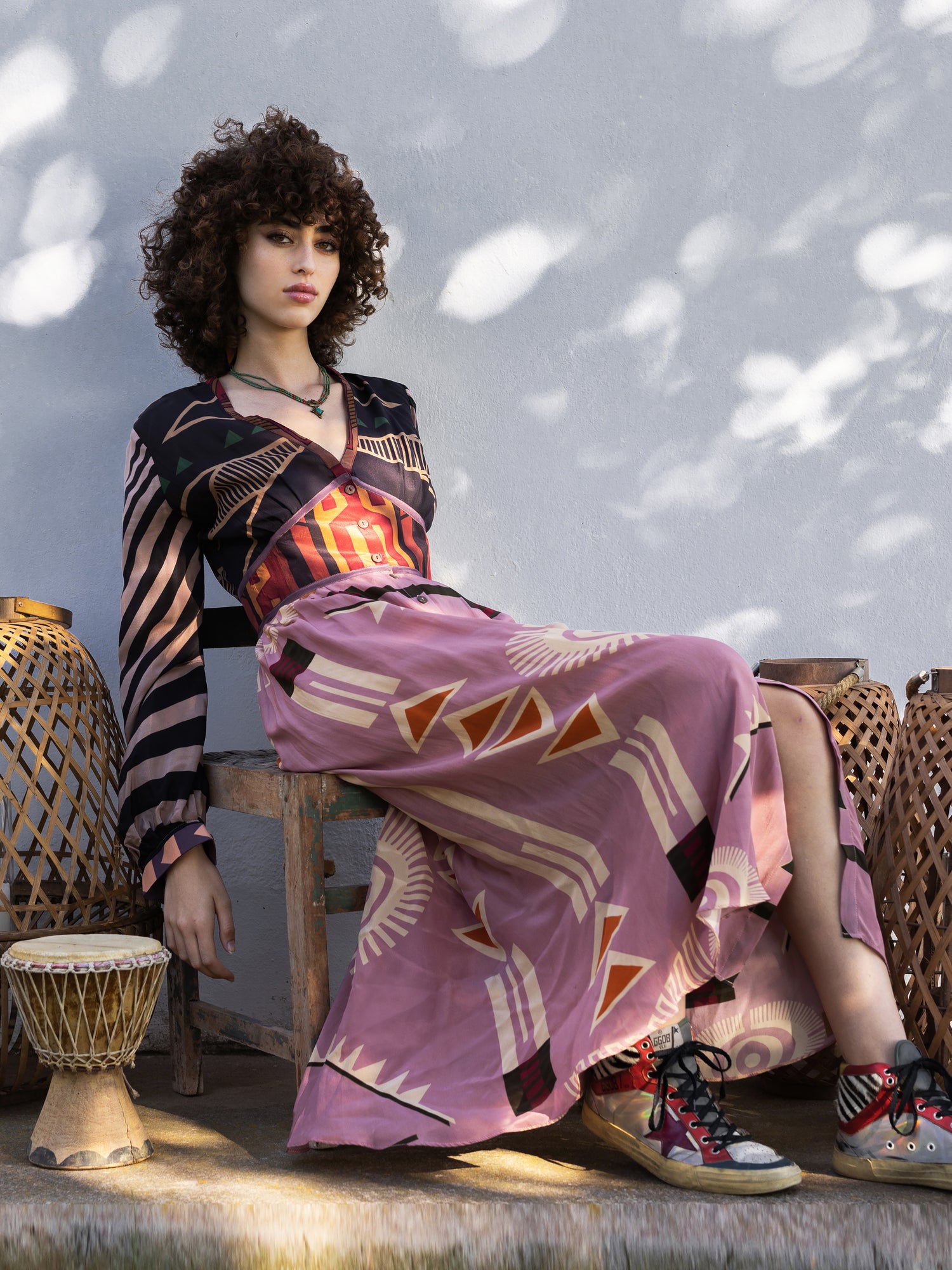 WAGON DRESS ROSA