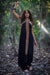 Saba black raw silk