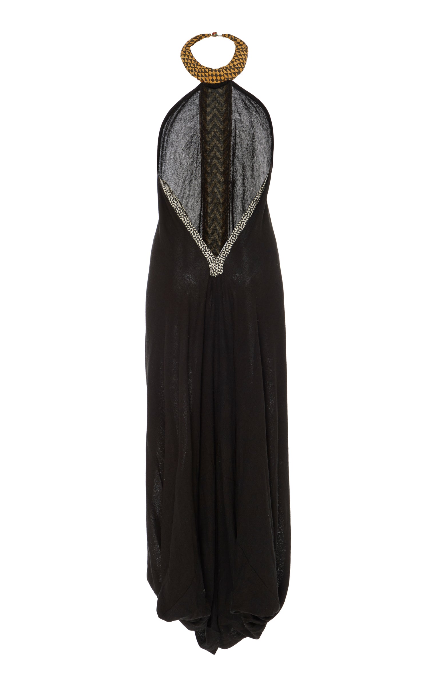 Saba black raw silk
